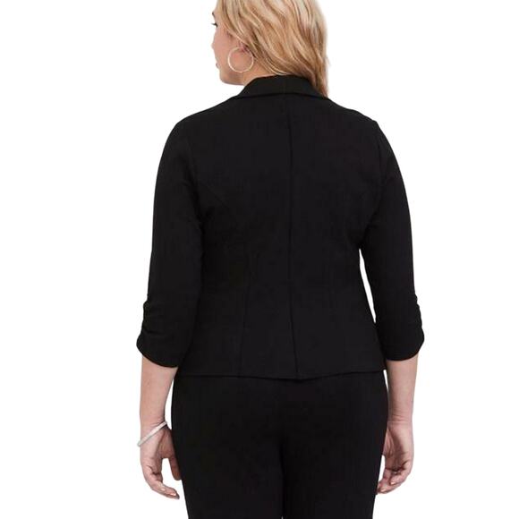 Torrid Studio Soho Premium Ponte Black 2 Button Work‎ Career Blazer Sz 3 - Picture 4 of 6